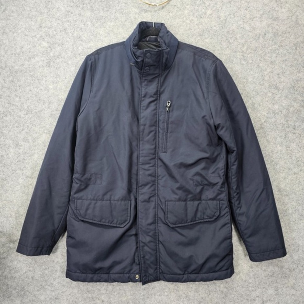 GEOX Thermal Insulated Tech Jacket Mens S 38 Navy Hoodie Water Repellent RESPIRA